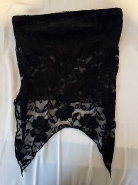 Urban Renewal Black Lace Strapless Top